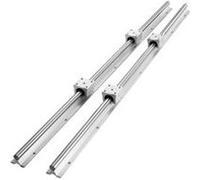 VEVOR Rail de Guidage Linéaire SBR20 1200 mm 2PCS Rails Linéaires 1200 mm 4PCS Blocs Roulement SBR20UU Kit Glissières à Roulement Linéaire pour Machines Automatisées Routeurs CNC Tours Imprimante 3D