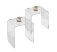 VEVOR Table d'appoint en acrylique Forme C – Lot de 2 – 25 kg – Transparent 41,5x30,5x46 cm