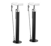VEVOR Vérin Stabilisateur 2PCs Béquille pour Caravanes Charge 2,27x2 T Support de Stationnement pour Camping-Car en Acier Robuste Hauteur Réglable 500-1230 mm Compact pour Remorque 510x135x135 mm