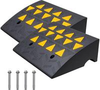 VEVOR Rampe de Seuil Hauteur 15,2 cm 2PCS Rampes Trottoir Caoutchouc Capacité Charge 15 tonnes Rampe Accès Fauteuil Roulant avec Structure Grillagée Stable pour Passage Voitures Motos 49,1x37x15,2 cm