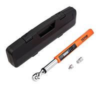 VEVOR 3/8" Clé Dynamométrique Numérique Clé de Torsion 5-50 N.m Précision ±2% Clé à Cliquet Réglable 72 Dents Contre Surcouple par LED Buzzer Vibration avec Adaptateurs Rallonge Kit d’Entretien Auto