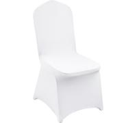VEVOR 30 pcs, Housses de chaise pliantes en élasthanne extensible, housses de protection universelle, amovibles et lavables, pour mariage, vacances, banquet, fête, célébration, salle à manger, blanc