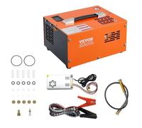 VEVOR 30MPa Portable PCP Air Compressor with External Converter Manual Shut-off DC 12VAC 230V Pump Tank Paintball Oil Free Waterles