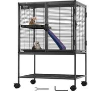 VEVOR 34" Cage roulante pour furets en métal, grande, 2 étages avec rampe et plateau, facile à monter pour rats de compagnie, hamsters, cochons d'Inde, chinchillas, écureuils, hérissons, lapins