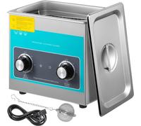 VEVOR 3L Knob Control Digital Ultrasonic Cleaner 40kHz Ultrasonic Cleaner acier inoxydable, 24 x 14 x 10 cm Bijoux Nettoyage par ultrasons Nettoyeur à ultrasons Lunettes Nettoyeur Heater Timer