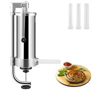 VEVOR 3L Poussoir à Saucisses Manuel Machine à Saucissons Verticale Inox 3 Tubes