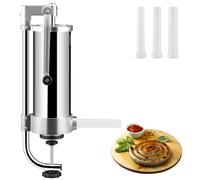 VEVOR 3L Poussoir à Saucisses Manuel Machine à Saucissons Verticale Inox 3 Tubes