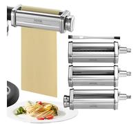 VEVOR Accessoires pâtes pour KitchenAid – 3 pcs inox, coupe spaghetti & fettuccine, 8 régl. 0,3–2 mm