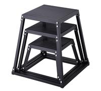 VEVOR 3PCs Boîte de Pliométrie Plateforme Pliométrique Saut 305/458/609 mm Noir