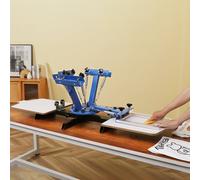 VEVOR Presse à sérigraphie 4 couleurs 2 stations – Plateau 54×45 cm rotative 360° pour T‑shirt