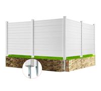 VEVOR 4 Panneaux Brise Vue Extérieur Clôture de Jardin de Climatiseur 127x127 cm