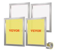 VEVOR 4 pcs. Cadre de sérigraphie en alliage d'aluminium Presse de sérigraphie 50,8 x 61 cm, Accessoires pour machine de sérigraphie 355 Mesh, Résistance à l'acide & Non déformable pour taies d'oreill