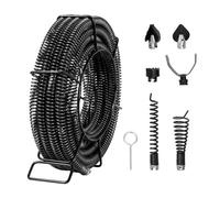 VEVOR 45ft7/8 câble de Nettoyage de canalisation, Noir, 13,7 m x 22 mm