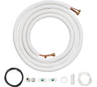 VEVOR 4876,8 mm Kit de conduites mini split, 6,4 et 12,7 mm de diamètre extérieur, tubes en cuivre et isolation à trois couches, pour les climatiseurs ou les appareils à pompe de chauffage et HVAC ave