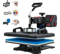 VEVOR Presse à chaud 5 en 1 Machine de sublimation 29×38 cm 1250 W pivotante 360°