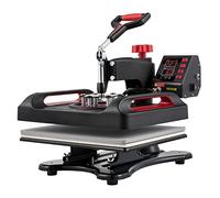 VEVOR 5 in 1 Macchina Digitale Intelligente per Pressa a Caldo, 38 x 38 cm Potenza 1200 W 220 V 50 Hz Stampa Calda Rossa per Applicare Lettere, Numeri e Motivi su Cappellini, Magliette, Tazze e Piatti