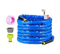 VEVOR 50ft tuyau d'eau chauffé pour camping-car, tuyau d'eau potable chauffé avec couverture ondulée, protection contre le gel jusqu'à -45°F, autorégulation automatique, 5/8" ID avec kit de raccordeme