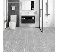 VEVOR Lot de 50 Dalles de Jardin Piscine 30x30x1,5 cm Gris Dalle Clipsable Ajourée Antidérapante en PVC Drainage Rapide Revêtements de Sol Extérieur Intérieur pour Terrasse Cuisine Spa Salle de Bain