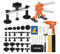 VEVOR Outils de Débosselage sans Peinture 56PCs Kit Débosselage Carrosserie Réparable 0,5-13,5 cm avec Pont et Extracteur Doré Pistolet à Colle Languettes pour Réparation de Carrosserie sans Dommage