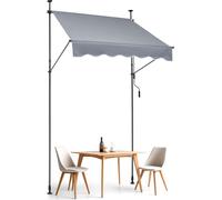 VEVOR 59 x 47 pouces store de terrasse, rétractable, auvent, protection solaire, abri , abri de terrasse Sunsetter Deck, hauteur réglable de 86 à 122 pouces,