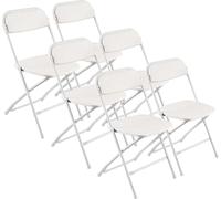 VEVOR 6 pcs. Chaises pliantes, chaises en plastique pliables chaise de camping portable, sièges empilables pour l'intérieur et l'extérieur chaise pliante pour la maison cour jardin fêtes événements, b