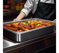 VEVOR 6PCs Bac Gastronorme GN 1/1 Récipient Inox Bain-marie 15 cm Profondeur
