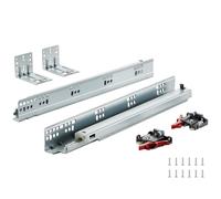 VEVOR 6x glissières de tiroir 400 x 61 x 54 mm Glissières 45,4 kg (statique)/36,3 kg (dynamique) Soft-Close Glissières pour tiroirs Sortie totale Acier au carbone Système de glissières pour tiroirs