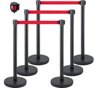 VEVOR 6x Système de guidage de personnes Poteaux de délimitation Poteau de délimitation Acier inoxydable