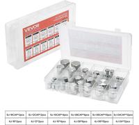 VEVOR 72 pcs. raccords hydrauliques JIC, capuchon & bouchon hydraulique industriel, kit de raccords de tuyaux & tubes, kit de capuchons & bouchons, filetage de précision en coupe 37° 4, 6, 8, 10, 12, 