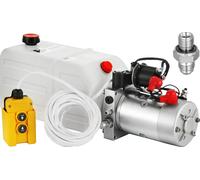 VEVOR 7L Pompe hydraulique, 2850R / MIN max Pompe hydraulique simple effet, 3200 PSI Centrale hydraulique, Centrale hydraulique simple effet, Pompe de basculement avec réservoir en plastique