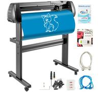 VEVOR 87CM Plotter de Découpe Vinyle Traceur de Découpe avec Logiciel Signmaster Plotter de Découpe avec Support au Sol Force et Vitesse Ajustables
