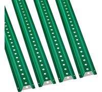VEVOR 8FT Poteau de signalisation de canal en U, pack de 4 poteaux de clôture solides verts en acier, panneau de signalisation de canal en U en acier pour jardin, cour, ferme ou carrefour routier