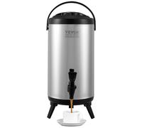 VEVOR 9,2L Distributeur de Boissons Isotherme Fontaine à Eau Chaud et Froid Inox
