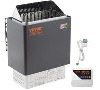 Poêle de sauna VEVOR 9 KW, cuisinière électrique pour sauna 380 V - 415 V, poêle de sauna en acier inoxydable 20 kg de pierres de sauna, poêle de sauna électrique 2 modes (température, durée), avec bo