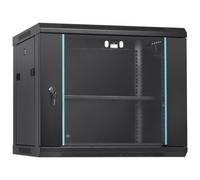VEVOR Armoire de Serveur réseau 9U boîtier de Serveur Montage Mural Profondeur 394 mm Charge 90 kg avec Panneaux latéraux en Verre verrouillables pour équipement Informatique, appareils audiovisuels