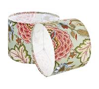 VEVOR Abat-jour tambour, 2 pcs, 33 x 33 x 25 cm, abat-jour de remplacement moyen en lin, housse de rechange pour lampes de table, lampadaires et suspensions, assemblage facile, motif floral foncé