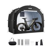 VEVOR Abri à Vélo pour 4-5 Vélos Tente de Rangement Spacieuse Étanche, Fenêtre Ventilée, Poteaux Fibre de Verre, Double Fermeture Éclair, Tissu Oxford, Porte Simple, Facile à Installer, pour Extérieur