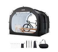 VEVOR Abri à Vélo pour 5 Vélos Tente de Rangement Spacieuse Étanche, avec Fenêtre Ventilée, Poteaux Fibre de Verre Résistant, Double Fermeture Éclair, Tissu Oxford, Facile à Installer, pour Extérieur
