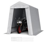 VEVOR Abri de Jardin, Tente de Rangement Garage Extérieur 182,9x243,8x213,4 cm Toutes Saisons avec Porte à Fermeture Éclair Enroulable, Fenêtres Ventilées pour Voitures, Motos, Vélos, Outils de Jardin