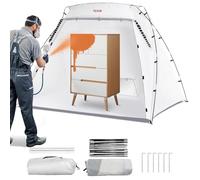VEVOR Abri de Peinture Portable 228x158x158 cm Tente de Peinture en Oxford 210D Cabine de Peinture pour Bricolage avec Aération Film Jetable Sac pour Pulvérisation de Peinture par Aérographe Meuble