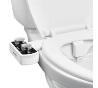 VEVOR Pulvérisateur Bidet Non Électrique, Accessoire pour Bidet Toilette avec Pression d'Eau Réglable, Doubles Buses Rétractables, Eau Froide, Facile à Installer, pour Lavage Arrière et Féminin