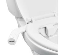 VEVOR Pulvérisateur Bidet Non Électrique, Accessoire pour Bidet Toilette avec Pression d'Eau Réglable, Doubles Buses Rétractables, Eau Froide, Entrée en Acier Inoxydable, pour Lavage Féminin, Blanc