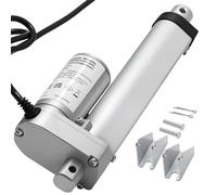 VEVOR Actionneur Linéaire 12 V, Actionneur à Mouvement Linéaire Course 101,6 mm, Étanchéité IP54, 1000 N, 15 mm/s, avec Support de Montage, pour Bureau Élévateur, Fauteuils Inclinables, Ouvre-portes