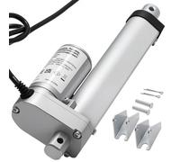 VEVOR Actionneur Linéaire 12 V, Actionneur à Mouvement Linéaire Course 101,6 mm, Étanchéité IP54, 1000 N, 15 mm/s, avec Support de Montage, pour Bureau Élévateur, Fauteuils Inclinables, Ouvre-portes