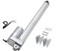 VEVOR Actionneur Linéaire 12 V, Actionneur à Mouvement Linéaire Course 304,8 mm, Étanchéité IP65, 3000 N, 5 mm/s, avec Support de Montage, pour Ouvre-portes, Trackers Solaires, Machines Industrielles