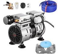 VEVOR Aérateur de Bassin, 550 W, kit système d'aération de lac, 5,2 CFM pour étang 1 Acre Profondeur 15 m avec compresseur d'air, Tube 30,5 m, diffuseur 25,4 cm pour Circulation oxygène Eau Profonde