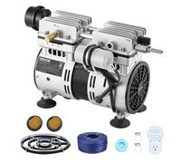 VEVOR Aérateur de Bassin 590 W Système d'Aération Lac jusqu'à 1,2 hectare Pompe à Air Étang Extérieure pour Circulation Oxygène en Eau Profonde, avec Compresseur Air, Diffuseur, Tuyau Lesté 30,5 m