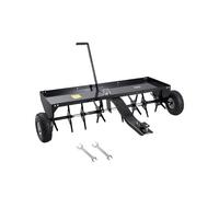 VEVOR Aérateur de Gazon Pelouse Jardin Remorqué 1219,2mm avec Attelage Universel