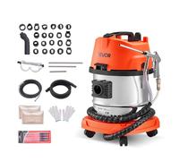 VEVOR Aérogommeuse à Coquille de Noix 13 L Sableuse à Noix 1200 W Nettoyeur Carbone de Moteur Automobile sur Roues pour Collecteurs d'Admission et Soupapes, avec 2,5 kg de Coquilles, 23 Adaptateurs