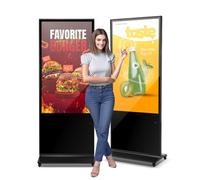 VEVOR Affichage Dynamique sur Pied, Écran Publicitaire Vitrine Tactile LCD UHD 4K 140 cm, Kiosque d’Affichage Numérique, 2 Go de RAM et 32 Go de ROM, avec Entrée Wi-Fi, HDMI/USB, Magasin, Exposition